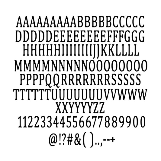 Medium Serif Font Set