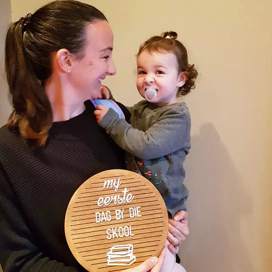 250mm Round Natural Baboo Letterboard