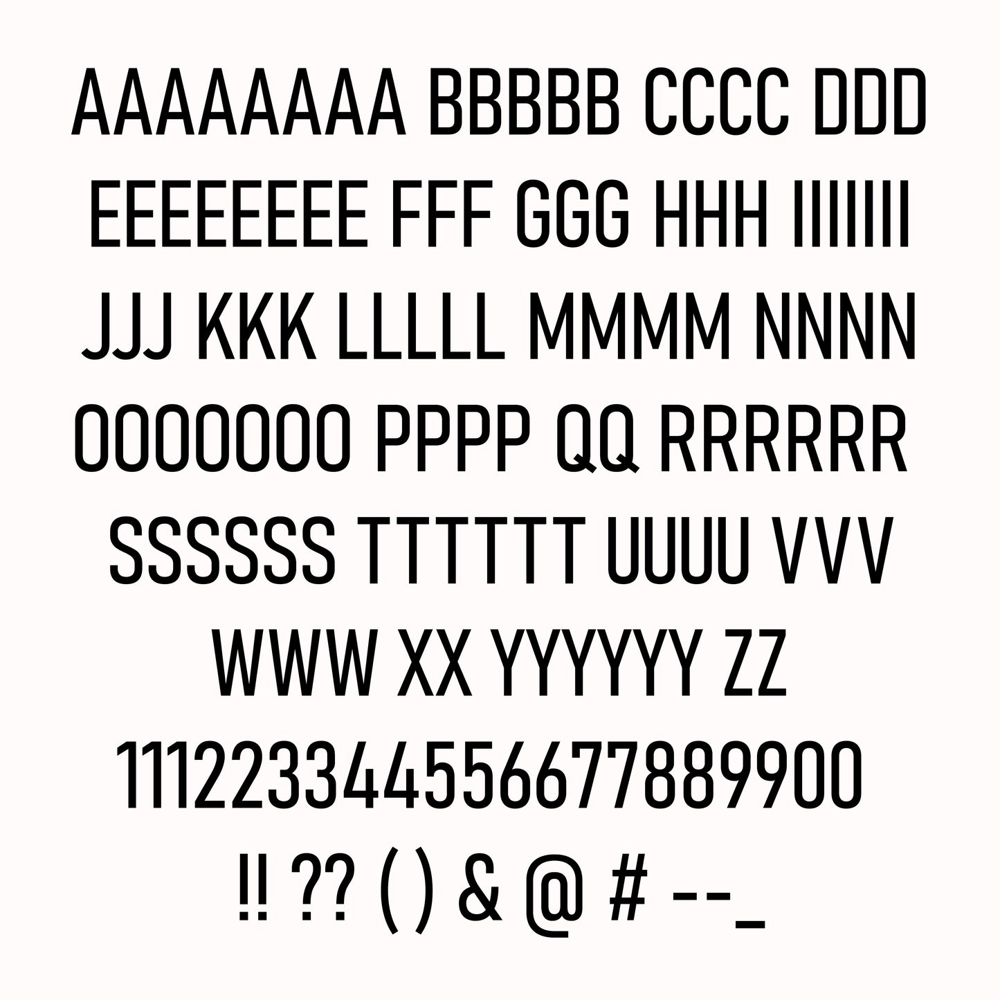 2cm Standard Nonkie Font