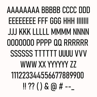 2cm Standard Nonkie Font