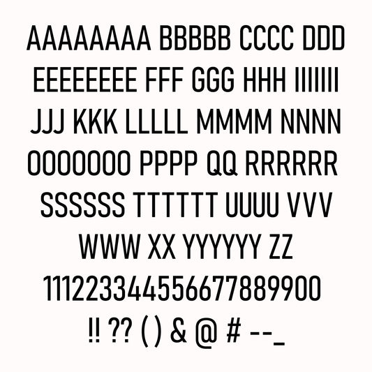 2cm Standard Nonkie Font